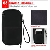 Bigcardesigns Black Cat Passport Holder Travel Wallet Wrist Shoulder Strap