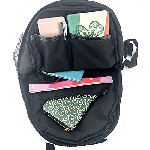Multi leisure backpack,Lake View Fishing Countryside Themed With Tre,  travel sports School bag for adult youth College Students