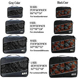 Packing Cubes Packing organizers Travel Duffle Bag Men Women Travel Luggage Organizer Cube Set,Gray XS-S-M-L