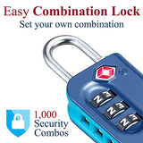 Newtion Tsa Lock 4 Pack,Tsa Approved Luggage Lock,Travel Lock With Double Color Alloy