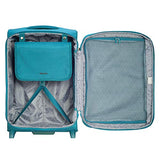 Delsey Luggage Hyperglide Carry On Luggage Lightweight Rolling Suitcase, Teal Blue