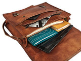 16 Inch Vintage Handmade Leather Messenger Bag for Laptop Briefcase Best Computer Satchel School