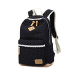 S Kaiko Canvas Backpack School Bakcpack For Women And Men Polka Dots Sweet Lace School Bag