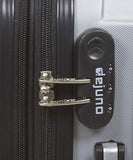 Dejuno Troy ABS 3-Piece Hardside Spinner Luggage Set - Silver