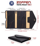 Zoppen Multi-purpose Rfid Blocking Travel Passport Wallet (Ver.4) Tri-fold Document Organizer Holder (#33 Peach Blossom (2018 New))