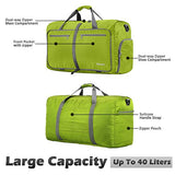 Gonex 40L Packable Travel Duffle Bag for Boarding Airline, Lightweight Gym Duffle Water Repellent &