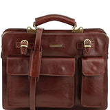 Tuscany Leather - Venezia - Leather Briefcase 2 Compartments Brown - Tl141268/1