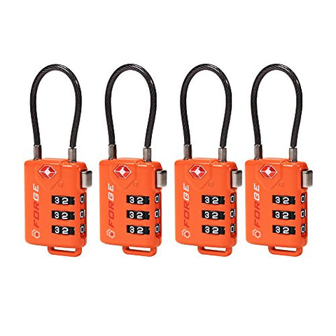 Tsa Approved Cable Luggage Locks, Re-Settable Combination With Alloy Body …