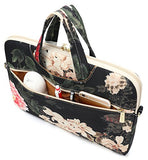 Dachee Black Peony Patten Waterproof Laptop Shoulder Messenger Bag Case Sleeve For 14 Inch 15