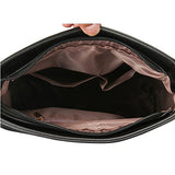 ABage Women's PU Leather Travel College Student Backpack Purse Handbag Bookbag School Bag, Black