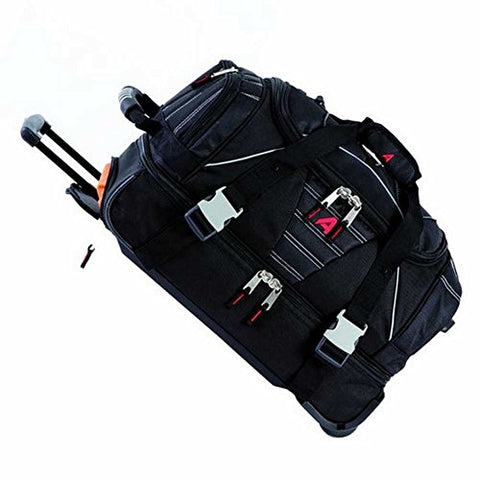 Athalon Luggage Carryon Equipment Wheeled Duffel Bag, Black, One Size