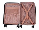 BCBGeneration Luggage Hardside 3 Piece Suitcase Set with Spinner Wheels (One Size, Urban Bohemia Silver)
