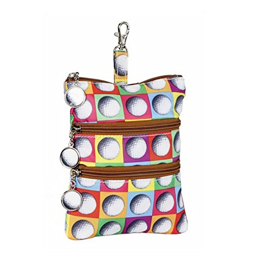 Sydney Love Sport On The Ball Print Clip On Zip Pouch, Golf Balls Multi