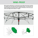 Spar. Saa Double Layer Inverted Umbrella with C-Shaped Handle, Anti-UV Waterproof Windproof Straight Umbrella for Car Rain Outdoor Use