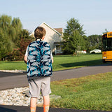 Shark School Backpack, Lightweight Cute Kids Backpack Classic Bookbag Cool Daypack for Teen Boys Girls High School Student, 17 Inch