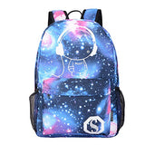 Unisex Teen Boys Girls Fashion Luminous Galaxy Personalized Backpack Teenagers School Bags Canvas