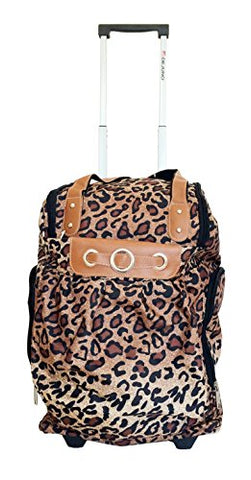 Trendy Flyer 19" Duffel/tote Bag Gym Luggage Case Wheel Purse (Leopard)