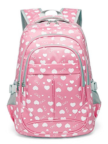 Sweetheart School Backpacks for Girls Children Kids Bookbags (Pink)