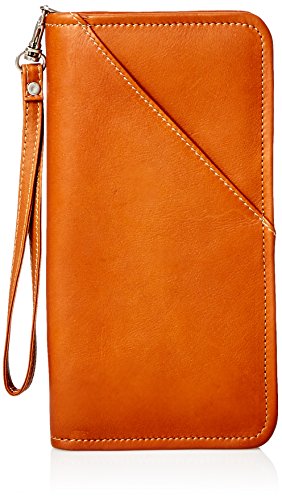 Piel Leather Executive Travel Wallet, Saddle