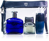 TSA Approved Clear Toiletry Bag with 7 Bottles (max.3.38oz) | Liquid Travel Set | Transparent