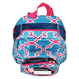 Zodaca Kids Small Backpack, Blue Quatrefoil