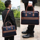 Banuce Mens Waterproof Nylon and Faux Leather 14 Inch Laptop Briefcase Messenger Bag Business