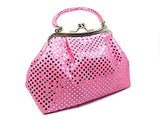 Handbag FabCloud Eve metallic pink dot by WiseGloves clutch purse pocket cosmetic make up pouch bag handbag accessory