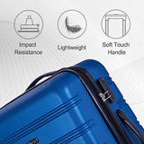 Merax Mellowdy 3 Piece Set Spinner Luggage Expandable Travel Suitcase 20 24 28 inch (blue)
