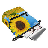 Colourlife Beautiful Sunflowers Stylish Casual Shoulder Backpacks Laptop School Bags Travel