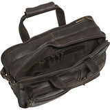 Ledonne Leather Distressed Leather Multi-Function Brief, Chocolate