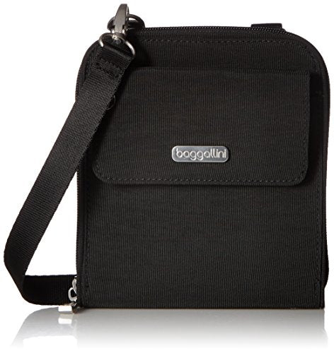 Baggallini Travel Passport Crossbody, Black