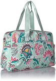 Vera Bradley Lighten Up Weekender Travel Bag, Polyester, Mint Flowers