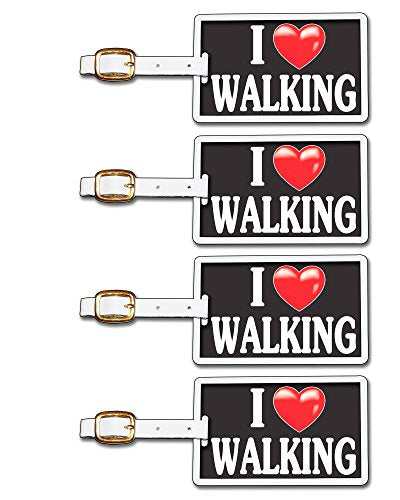 Tag Crazy I Heart Walking Four Pack, Black/White/Red, One Size