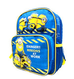 10' Despicable Me Minions On Top Of Front Pocket 2 Minions On Pocket Backpack