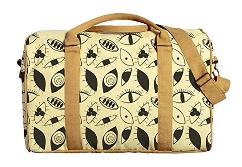Eyes Abstract Pattern Printed Canvas Duffle Luggage Travel Bag Was_42
