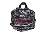 Betsey Johnson Women's Jacquard Logo Backpack Black One Size