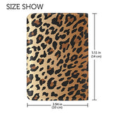 Sexy Leopard Grain Genuine Leather UAS Passport Holder Travel Wallet Cover Case
