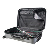 Mia Toro Italy Fabbri Hardside Spinner Luggage 3pc Set, Silver