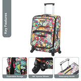 Lily Bloom Carry On Expandable Design Pattern Luggage With Spinner Wheels (20in, Bliss)