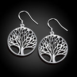 Acxico Women's .925 Sterling Silver Small Tree Of Life earring for gift