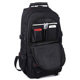 Kaka Water Resistant Laptop Backpack For 17-Inch Laptop Travel Work School College Bag Black