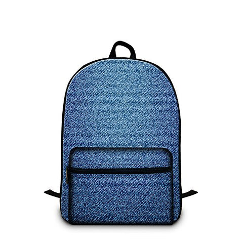 Crazytravel Jeans Large School Book Bag Back Pack For Teens Boys Girls