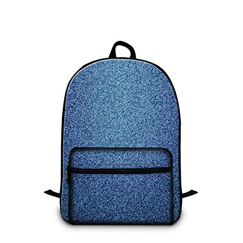 Crazytravel Jeans Large School Book Bag Back Pack For Teens Boys Girls