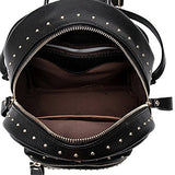 ABage Women's Mini Backpack Purse Casual Rivet Studded PU Leather Daypack Backpack, Black