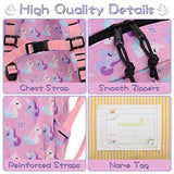 Unicorn Backpack for Girls Kids Backpack Toddler Backpack for Kindergarten Cute Preschool Backpack with Front Chest Buckle, Pink Unicorns VONXURY