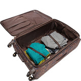 London Fog Soho 29 Inch Expandable Spinner, Brown Paisley, One Size