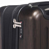 Mia Toro M1028-03Pc-Slv Italy Diamante Spazzolato Hardside Spinner Luggage 3 Piece Set, Silver
