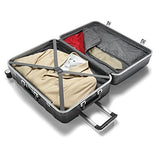 Samsonite Framelock Hardside Checked Luggage With Spinner Wheels, 28 Inch, Dark Grey