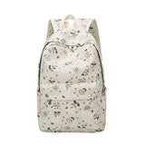 Fanci Flora Flower Prints Elementary School Rucksack Backpack for Teenage Girls Canvas Casual