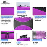 G4Free Packing Cubes 6pcs Set Travel Accessories Organizers Versatile Travel Packing Bags(Purple)